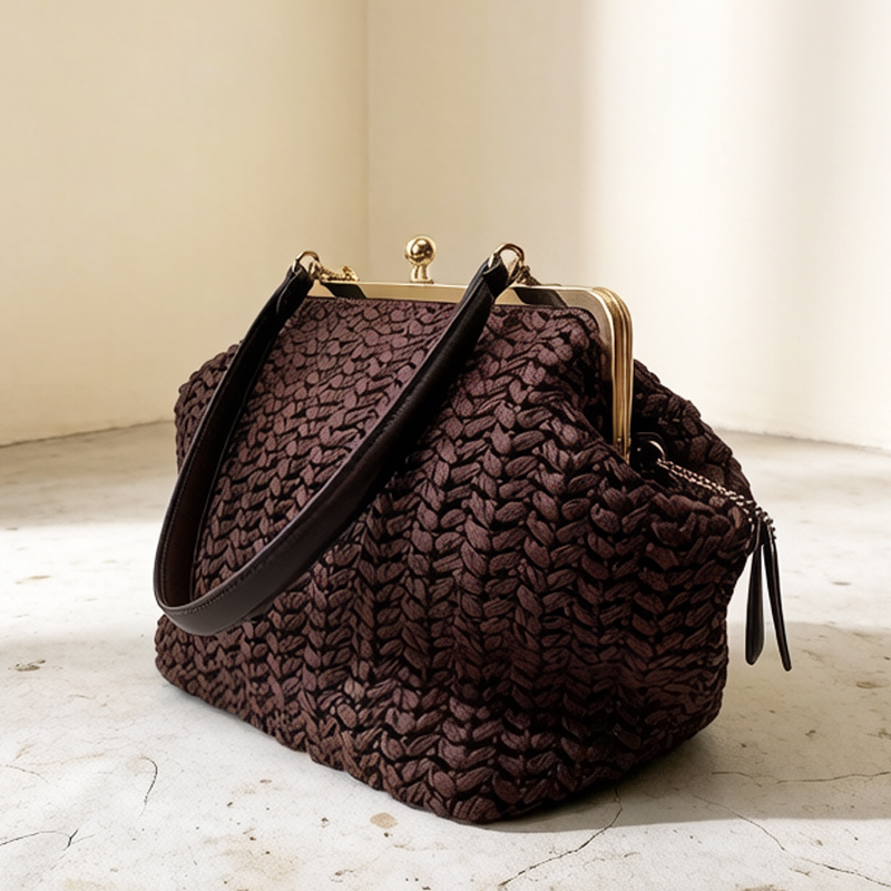 Women'S Accessories Purse - حقائب شاطئ من القش بإطار قفل