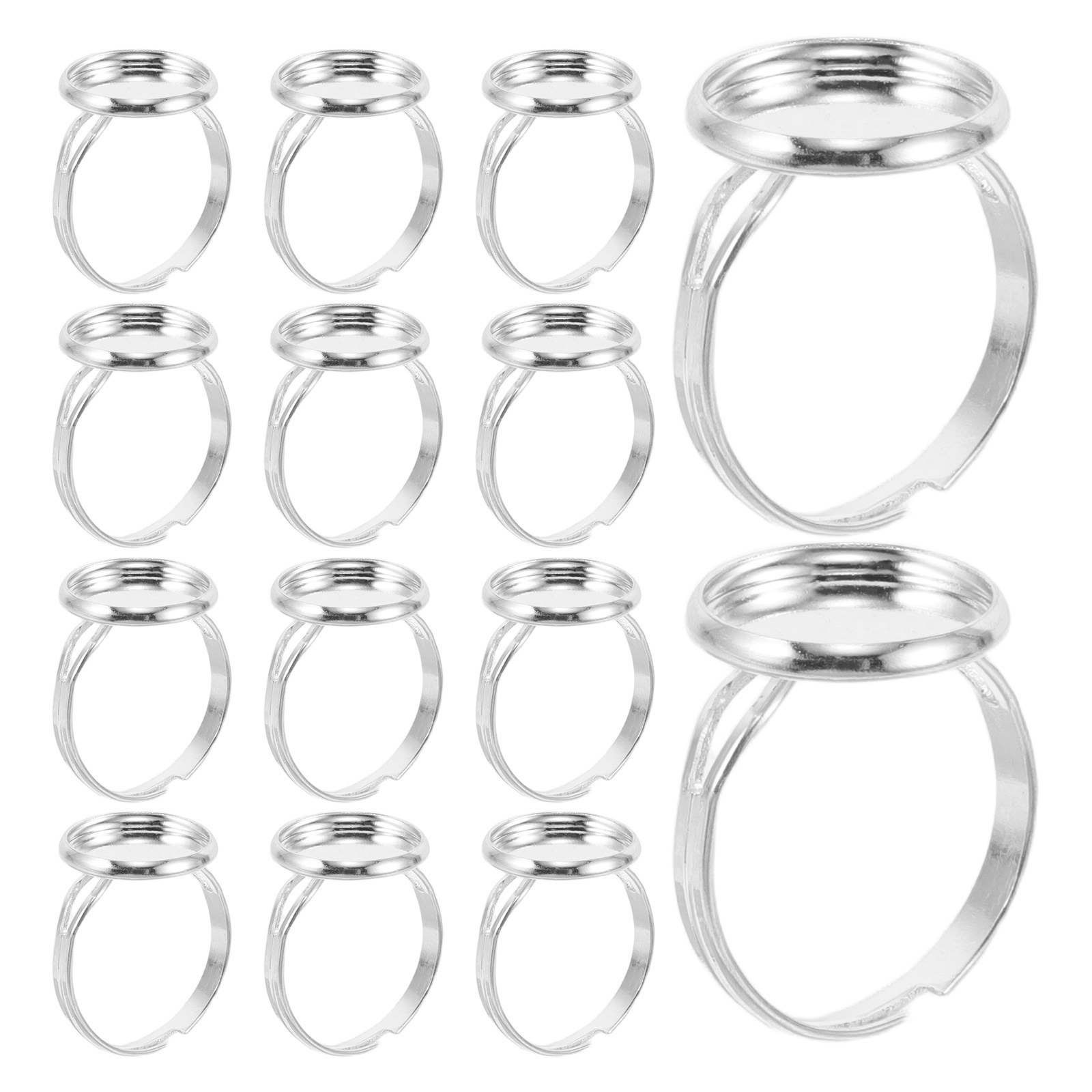 Ring Set Adjustable - 60 قطعة من قواعد الخواتم القابلة