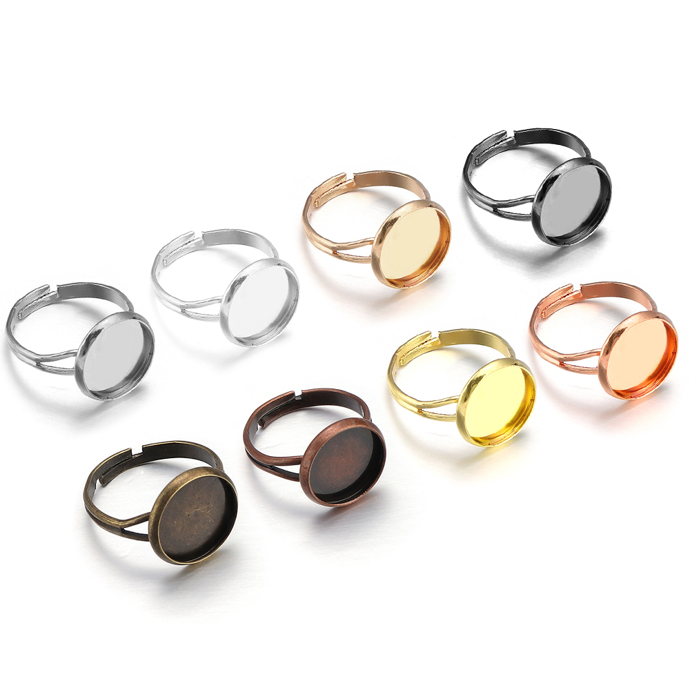 Ring Set Adjustable - 10 قطع/مجموعة قاعدة خاتم فارغة قابلة