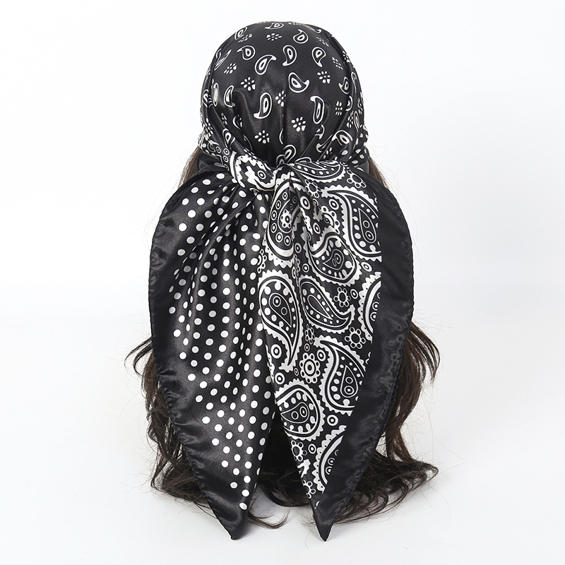 Women Accessories Brands - مناديل الشعر وشاح حريري 90*90 سنتيمتر