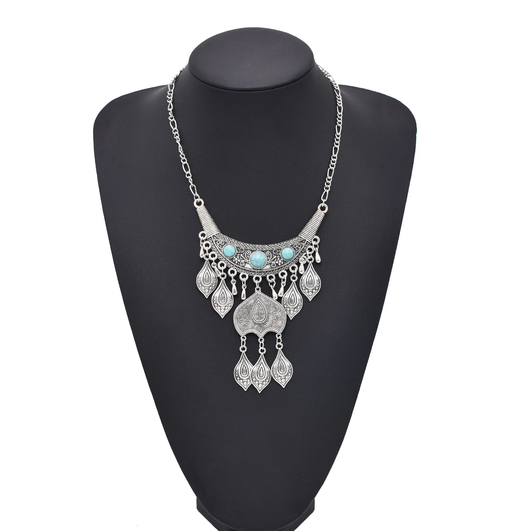Women Accessories Nepal - خمر فضي البوهيمي العرقية ليف شرابة
