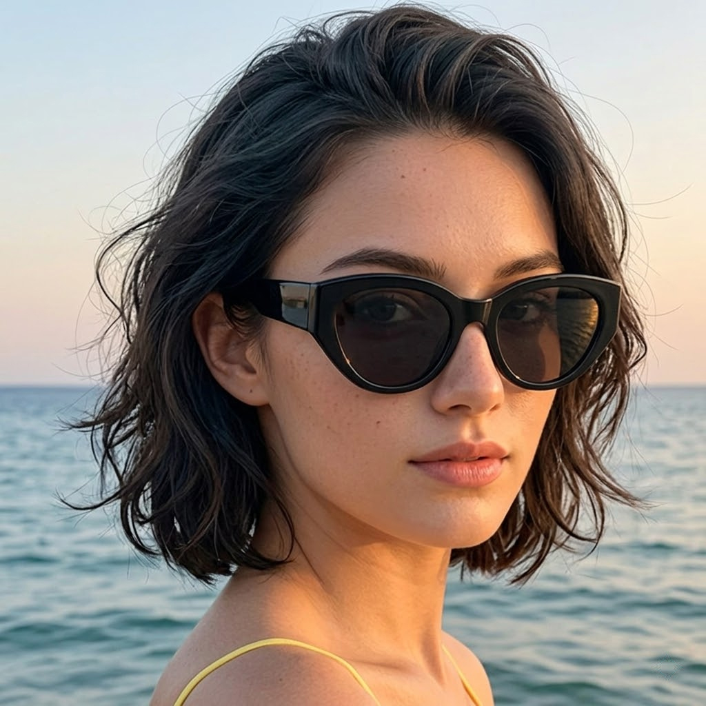 Women Accessories Brands - نظارات شمسية كلاسيكية مستقطبة بعدسات عين