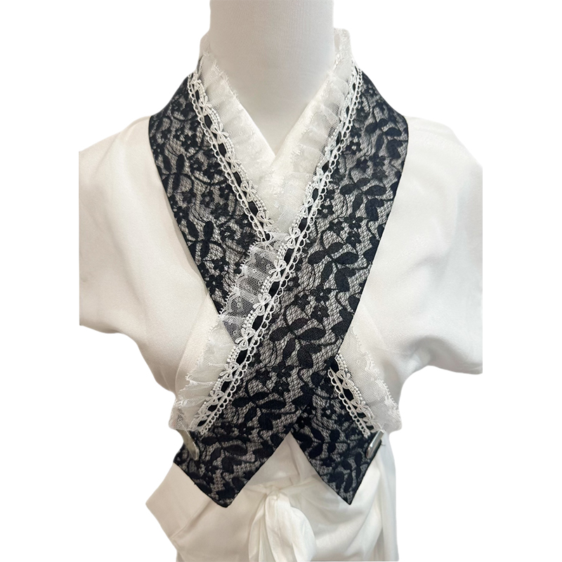 Women'S Kimono Accessories - إكسسوار ياباني مطرز بالدانتيل مع ياقة
