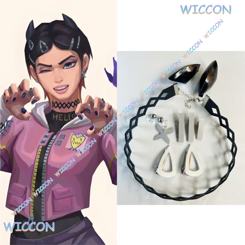Women Accessories Aesthetic - Valorant القرنفل كليب طوق الفراشة الأقراط