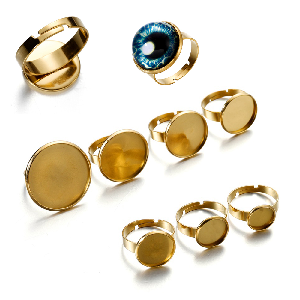 Ring Set Adjustable - 10 قطع من قواعد الخواتم القابلة