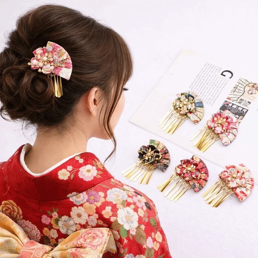 دبوس شعر نسائي بتصميم زهرة الل - مراجعة Women'S Kimono Accessories وسعره