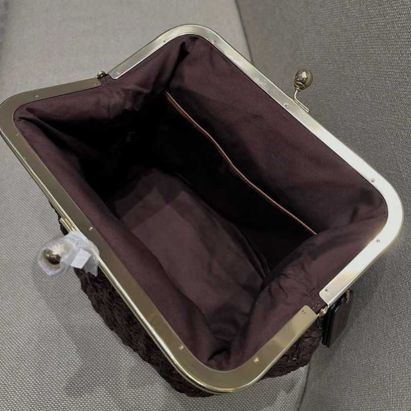 حقائب شاطئ من القش بإطار قفل ي - مراجعة Women'S Accessories Purse وسعره