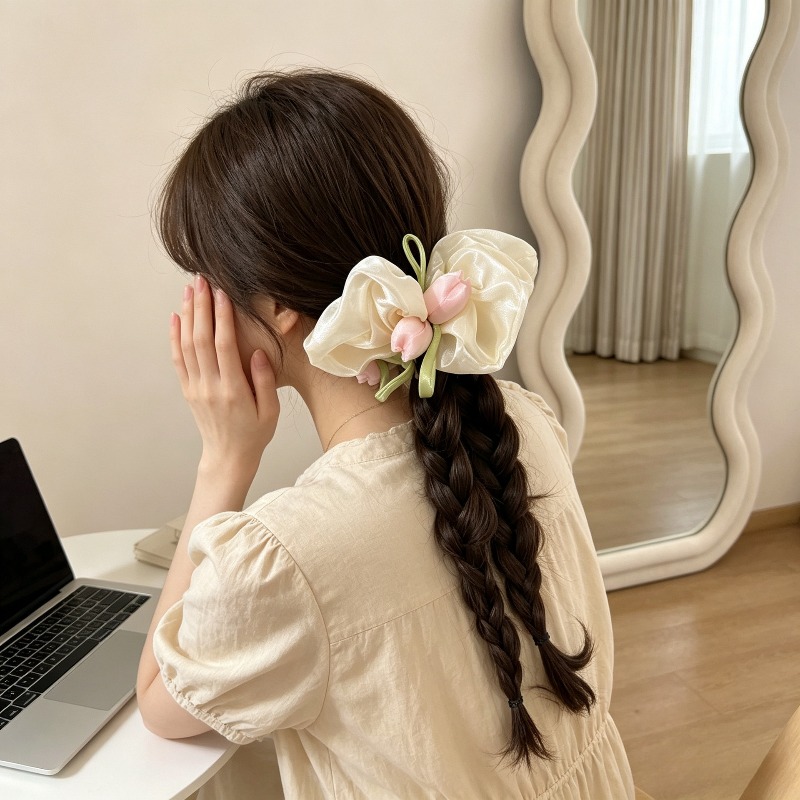 ربطة شعر مرنة على شكل زهرة الت - مراجعة Women Accessories Photos وسعره