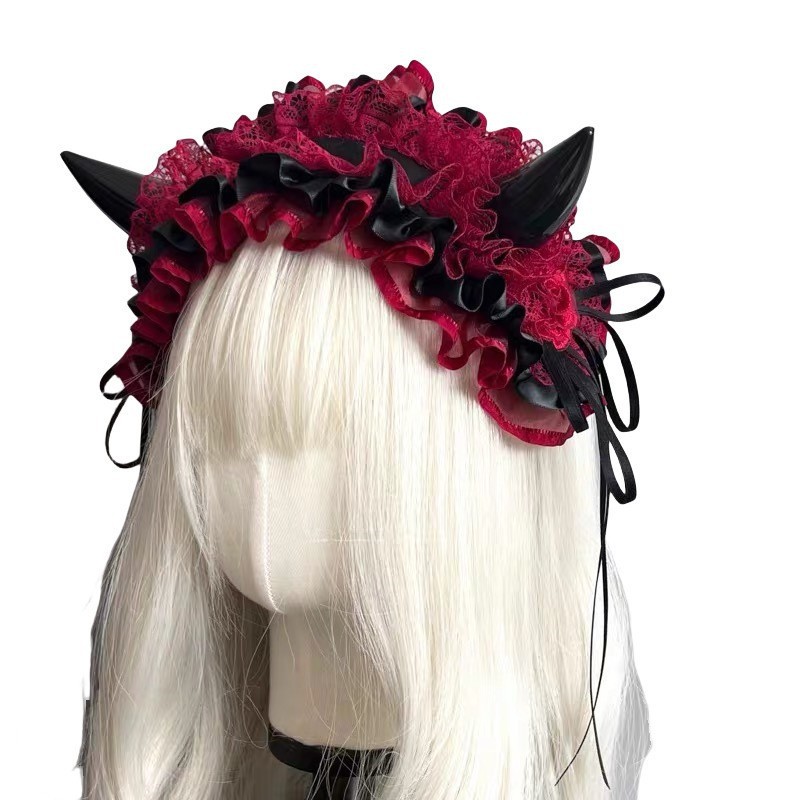 عصابة رأس يابانية بتصميم قوطي  - مراجعة Women Accessories Photos وسعره