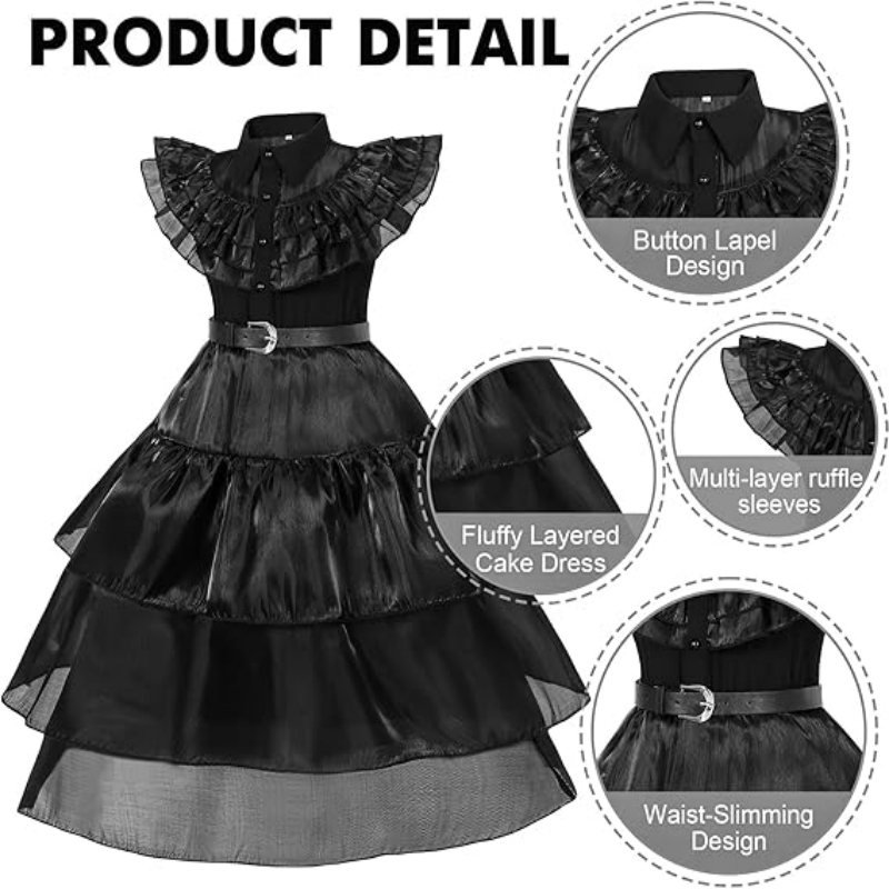 فستان ساحرة سوداء للفتيات، زي  - مراجعة Women'S Accessories Clothing وسعره