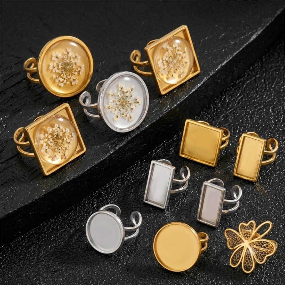 قطعتان من قواعد الخواتم المسطح - مراجعة Ring Set Adjustable وسعره