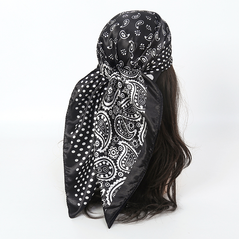 مناديل الشعر وشاح حريري 90*90  - مراجعة Women Accessories Brands وسعره