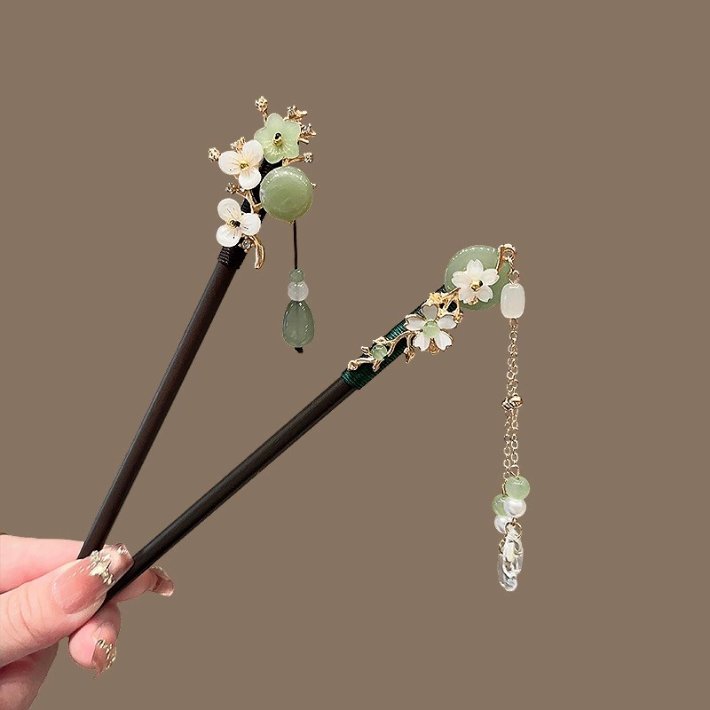 دبوس شعر خشبي عتيق للنساء عصا  - مراجعة Women Accessories Aesthetic وسعره