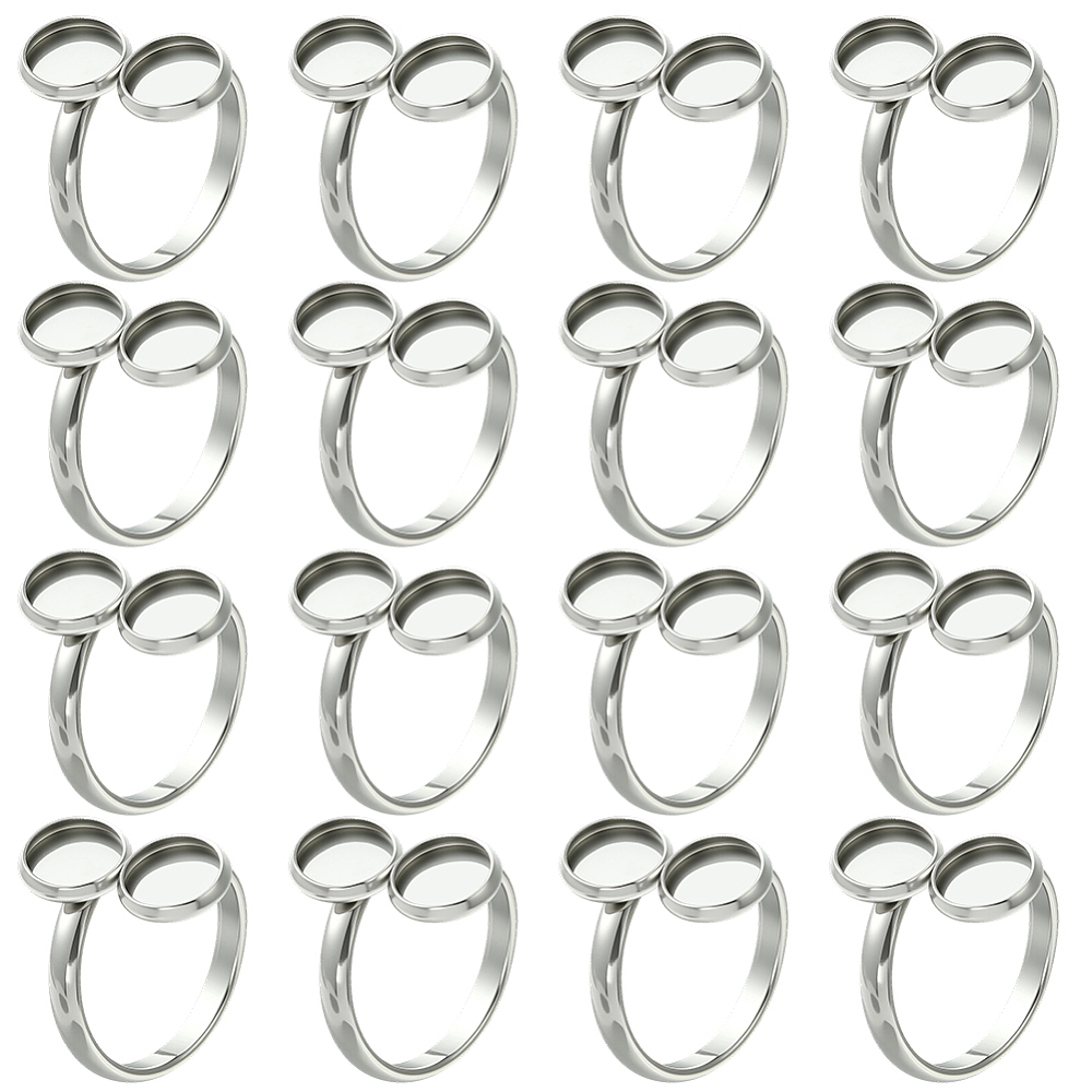 16 قطعة قاعدة خاتم فارغة 18 مم - مراجعة Ring Set Adjustable وسعره