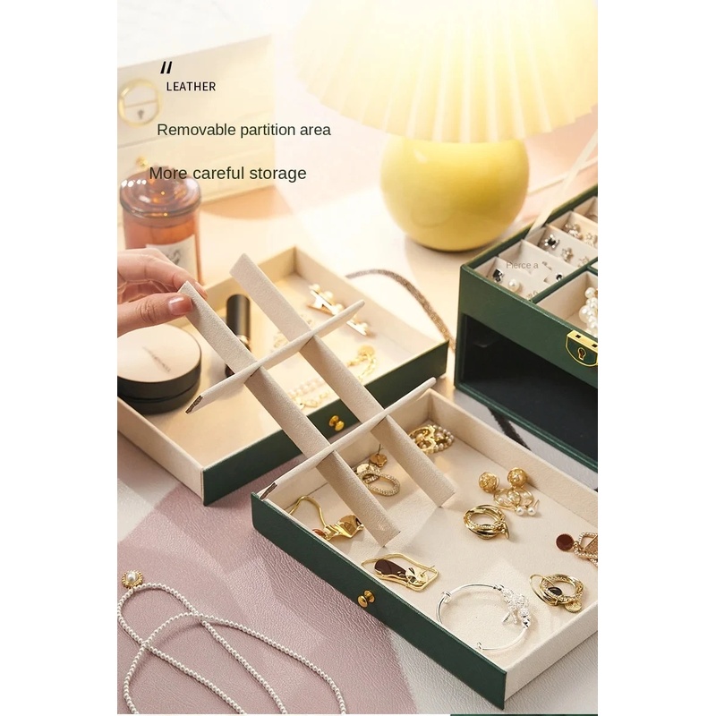 صندوق مجوهرات كبير السعة متعدد - مراجعة Women Accessories Drawer وسعره