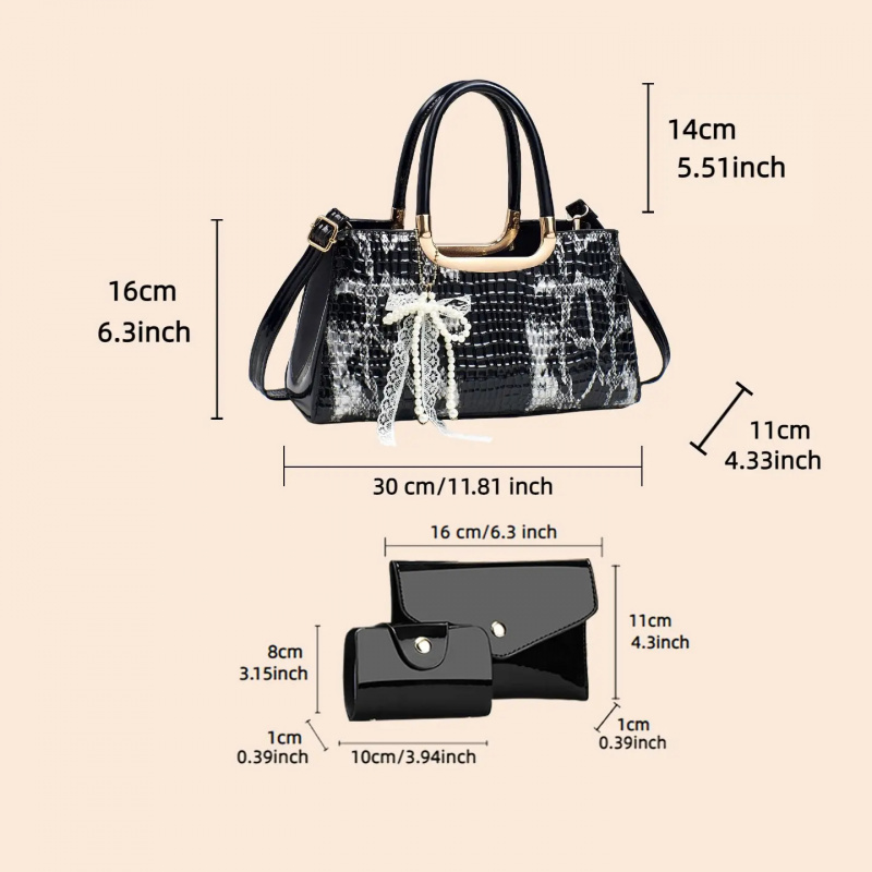مجموعة حقائب يد نسائية، حقيبة  - مراجعة Women Accessories Bag وسعره