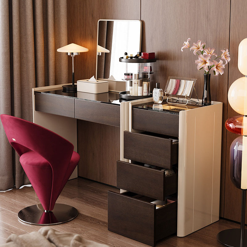 طاولة تزيين عصرية بلون القهوة  - مراجعة Women Accessories Drawer وسعره