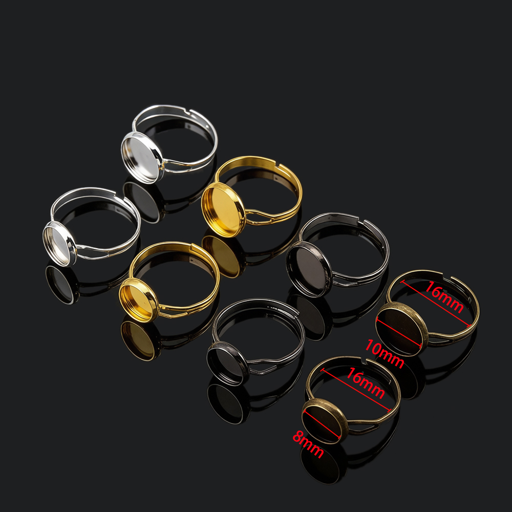 10 قطع/مجموعة قاعدة خاتم فارغة - مراجعة Ring Set Adjustable وسعره