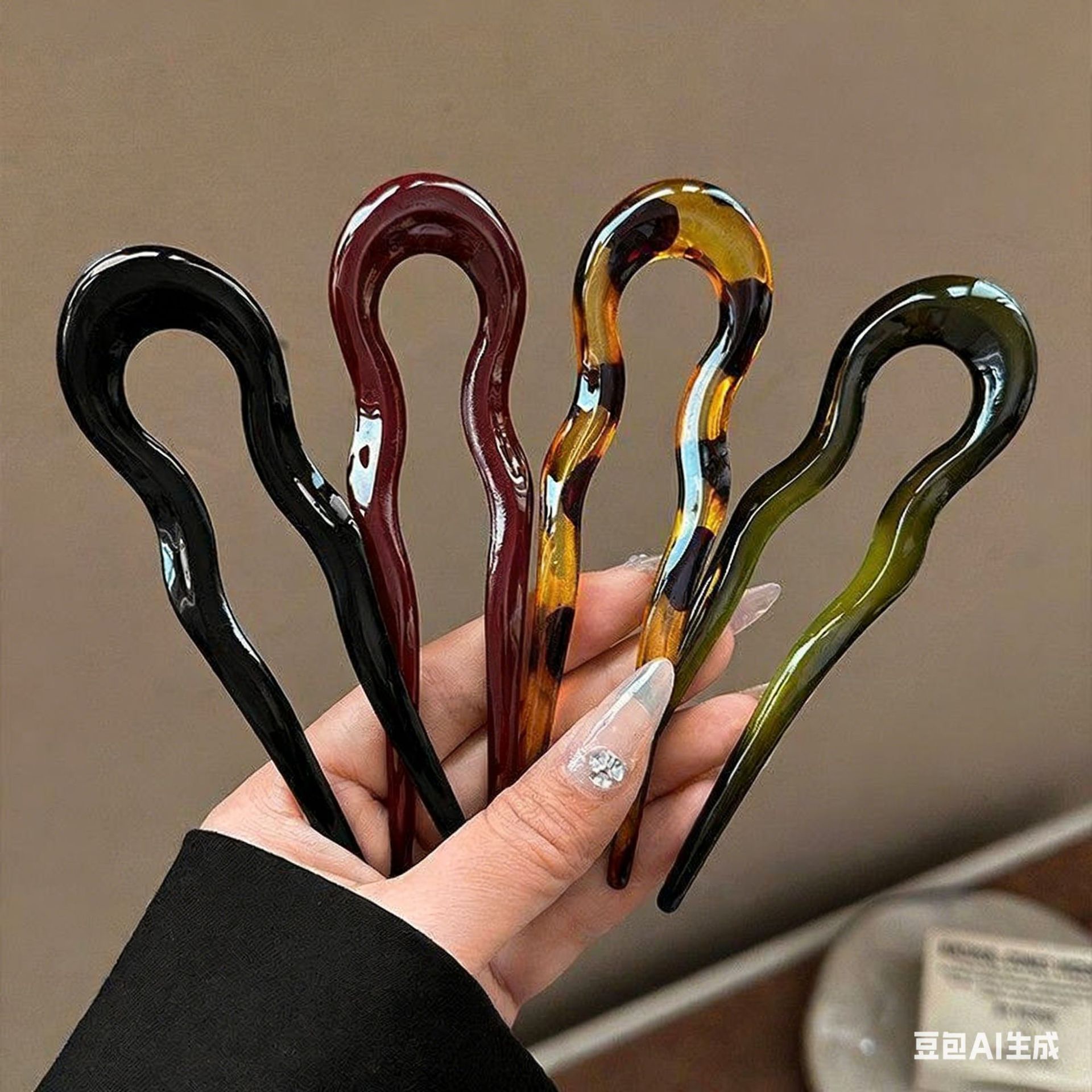 دبوس شعر أنيق من الأكريليك على - مراجعة Women Accessories Aesthetic وسعره