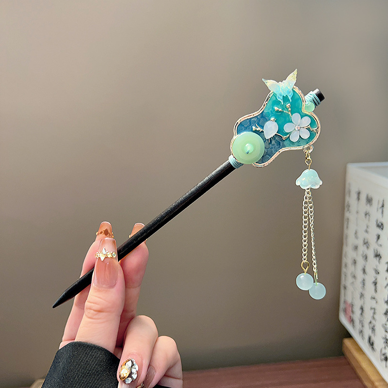 عصا شعر كلاسيكية بشراشيب، دبوس - مراجعة Women Accessories Aesthetic وسعره