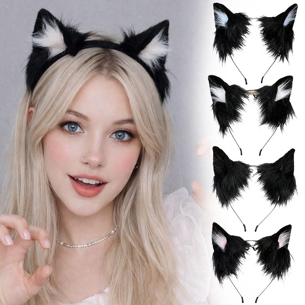 عصابة رأس مخملية بأذن قطة للتن - مراجعة Women Accessories Photos وسعره
