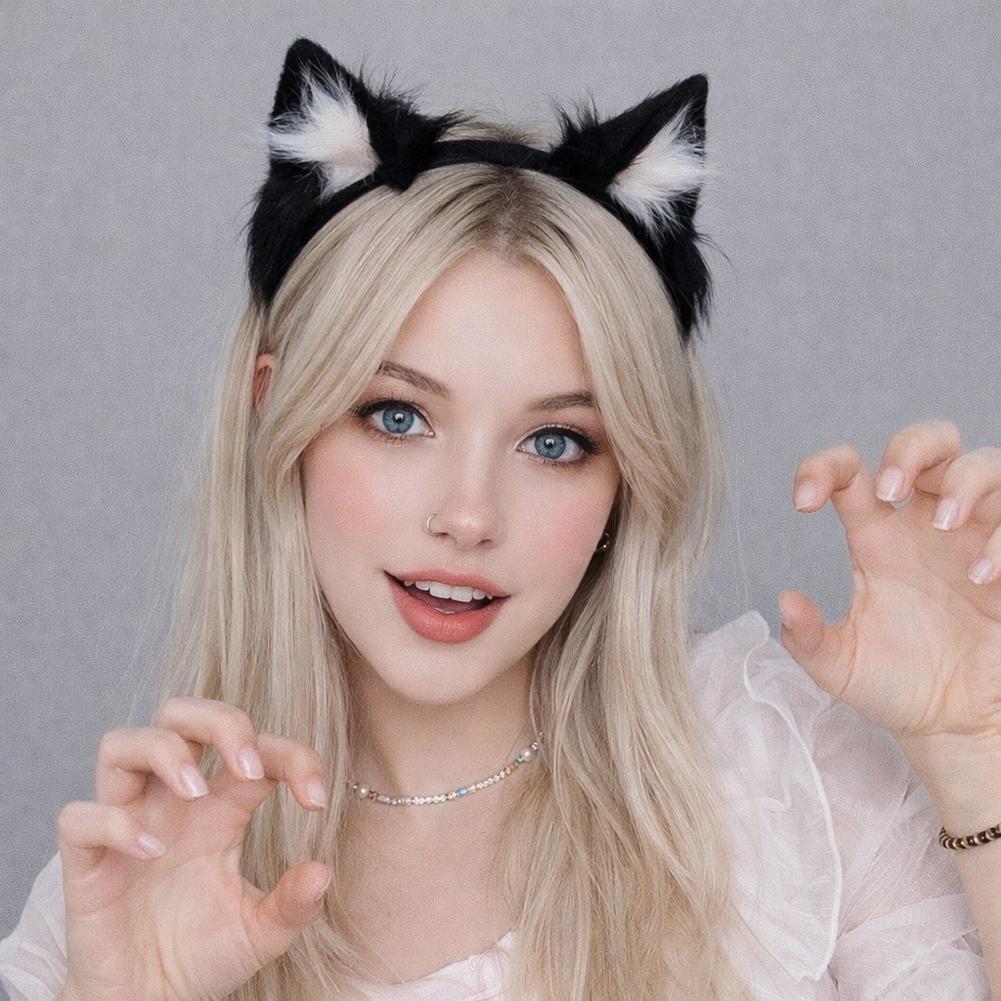 عصابة رأس مخملية بأذن قطة للتن - مراجعة Women Accessories Photos وسعره