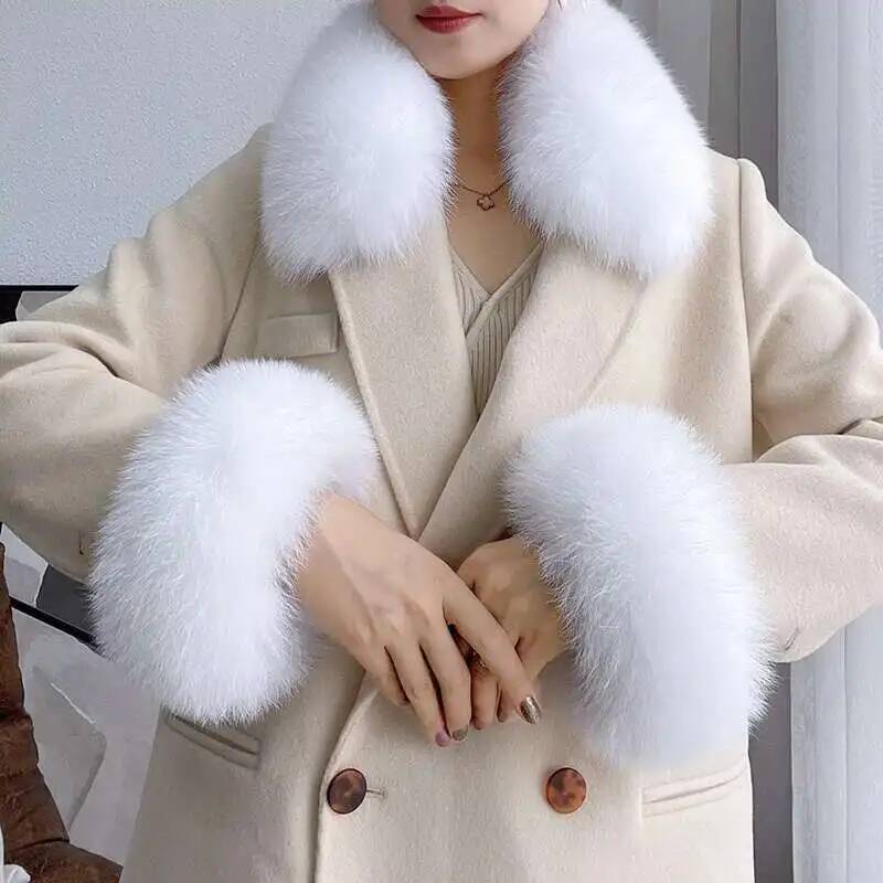 الشتاء الفراء الحقيقي طوق والأ - مراجعة Women'S Winter Accessories Set وسعره