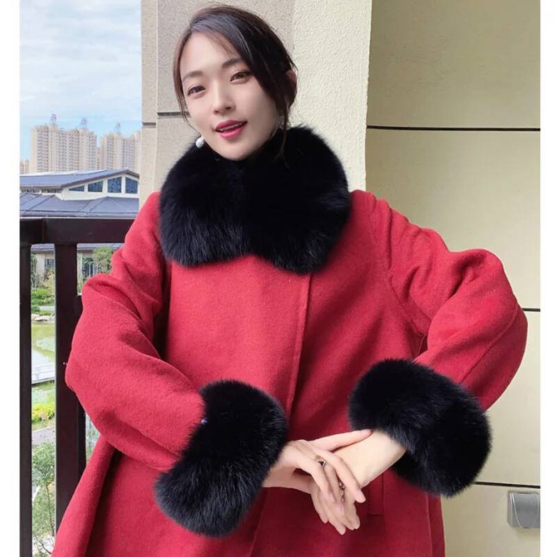 الشتاء الفراء الحقيقي طوق والأ - مراجعة Women'S Winter Accessories Set وسعره