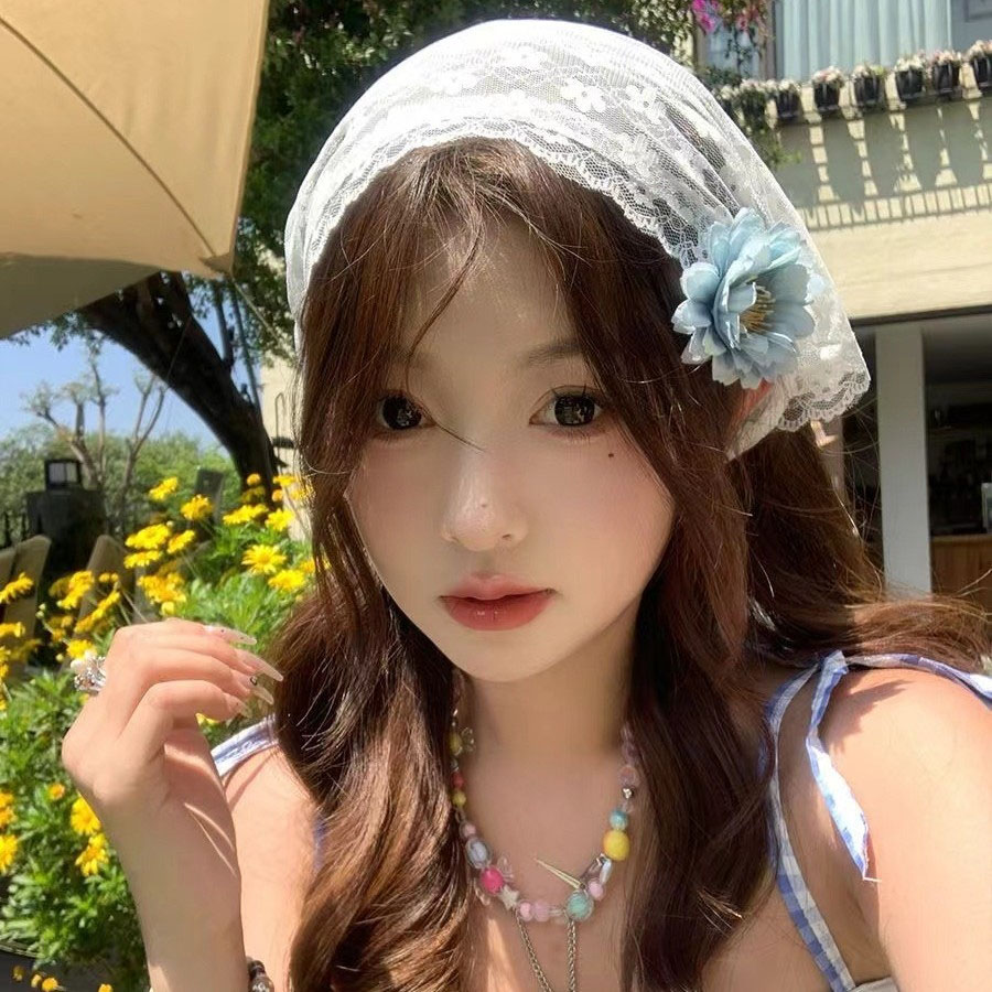 وشاح دانتيل مثلث الشكل أبيض ال - مراجعة Women Accessories Photos وسعره